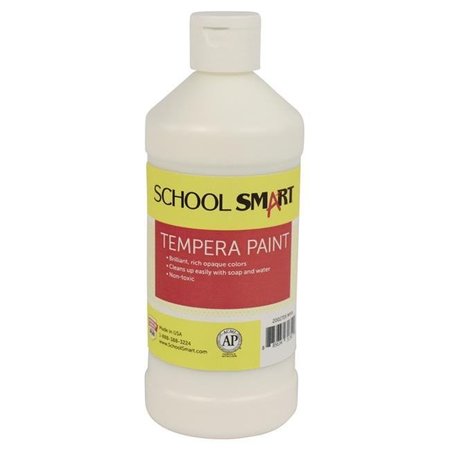 SCHOOL SMART School Smart 2002705 1 Pint Tempera Paint; White 2002705